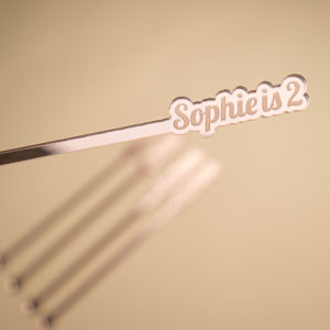 Retro Engraved Name or Logo Cocktail Stir Stick | Set of 10